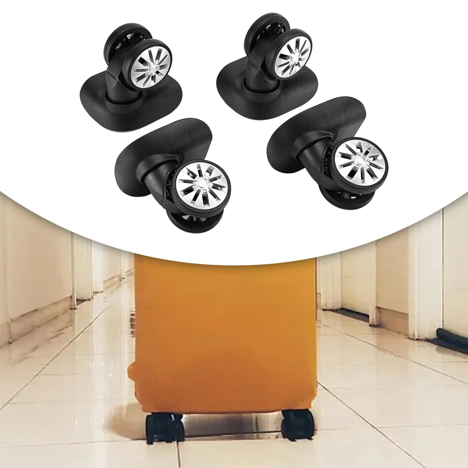 4Pcs Luggage Wheels Replacement Caster Wheels Trolley Case Suitcase Bag