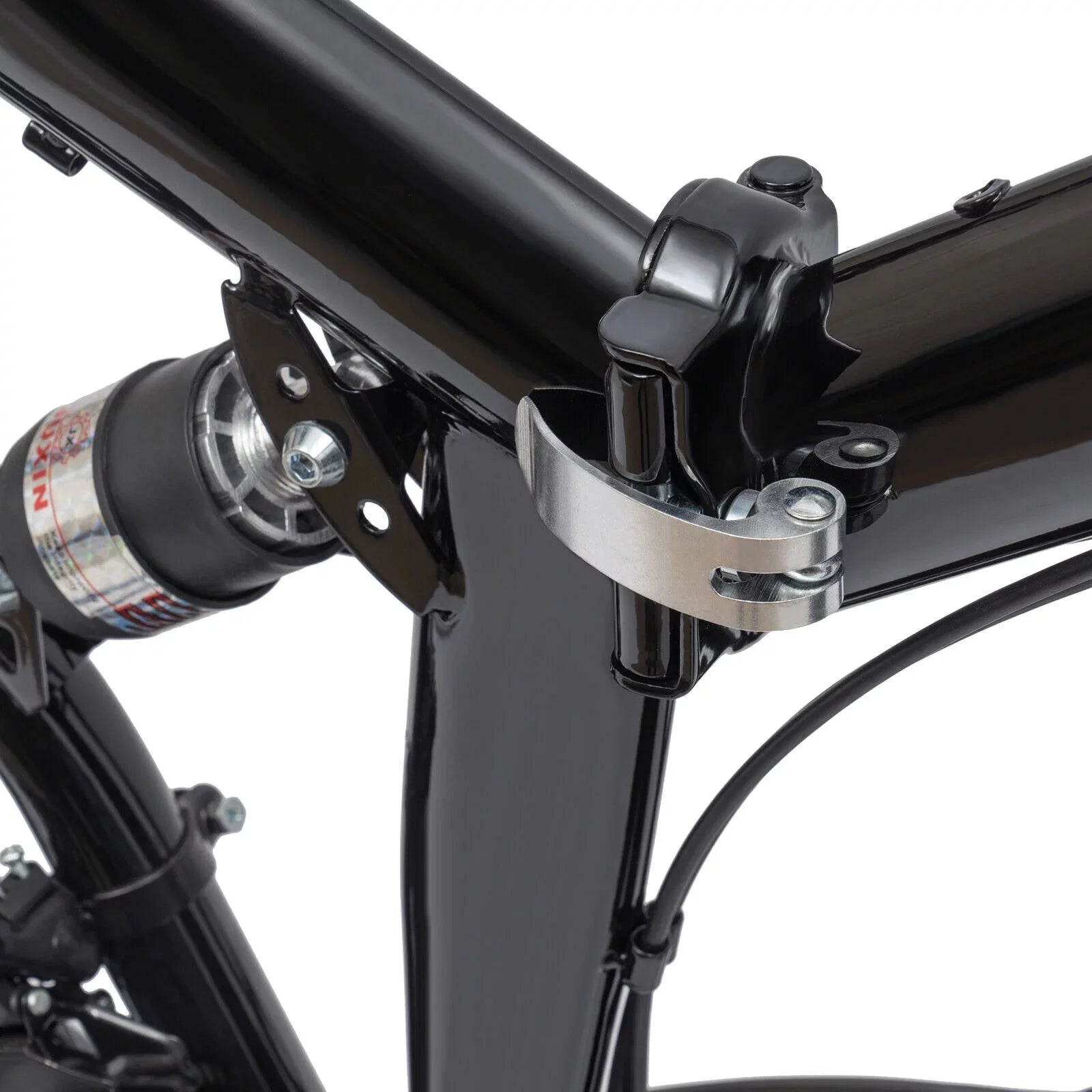 Miumaeov 26" Black Adult Folding Bike 21-Speed Shifter Folding City Bike Light Weight Carbon Steel Camping Bicycle Max Loading 150kg/330lbs