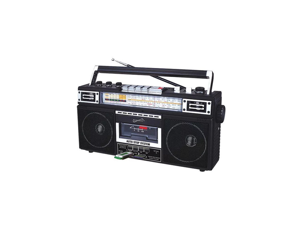 Supersonic Portable AM/FM Radio, Black, SC-3201BT-BK