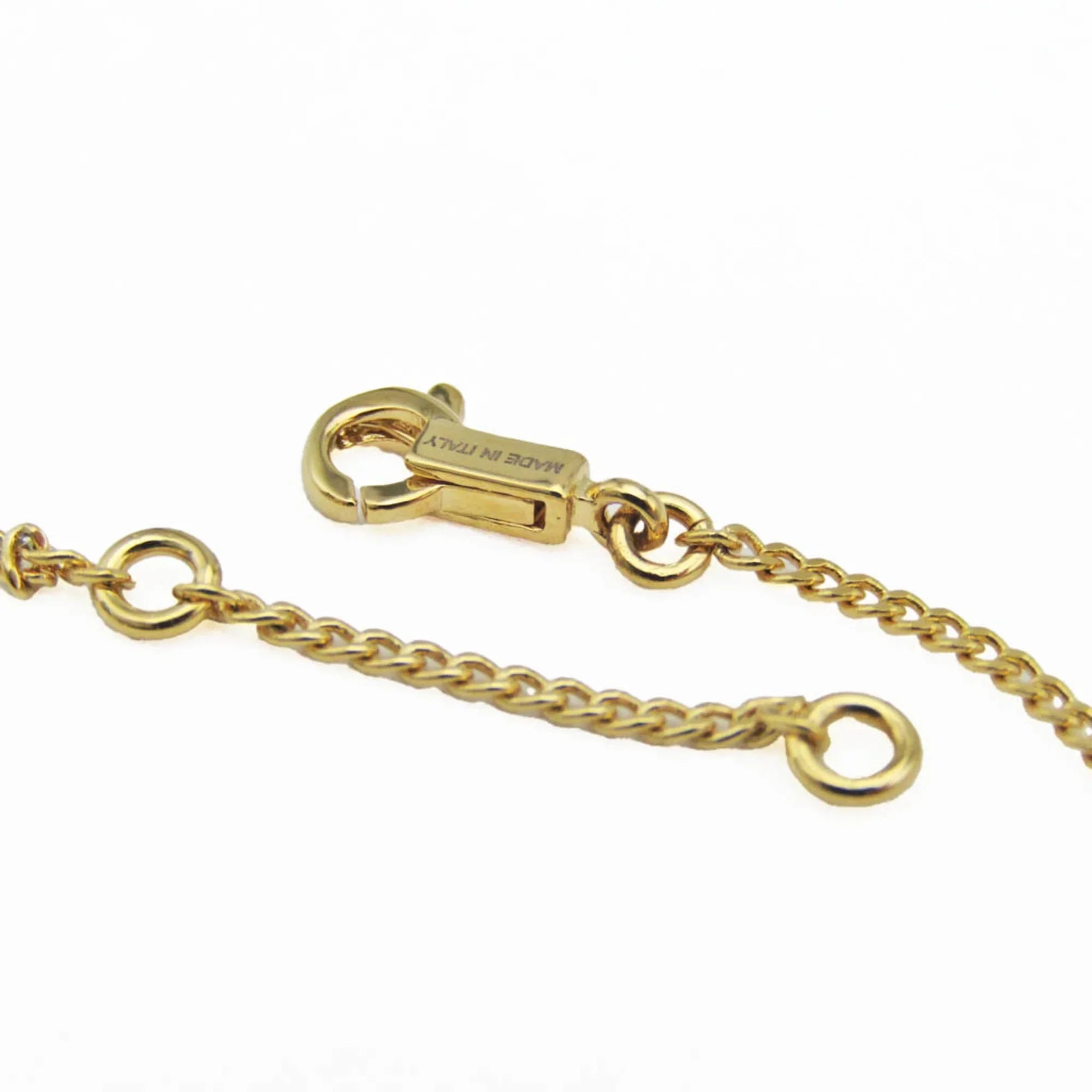 Pre-Owned Celine Alphabet P 46B0 6BRA Metal No Stone Charm Bracelet Gold (Good)