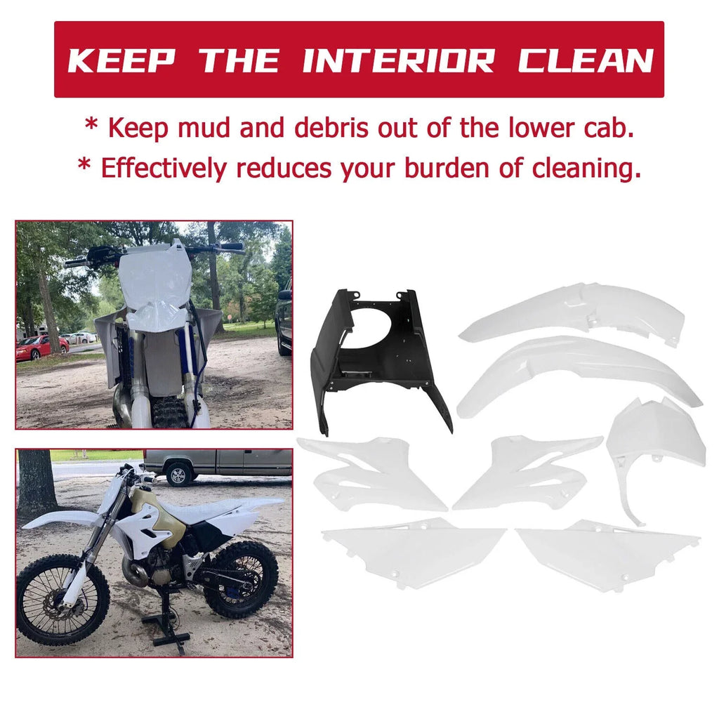 Kojem Restyle Plastic Complete Kit 2002-2014 Yamaha YZ125 YZ250 White