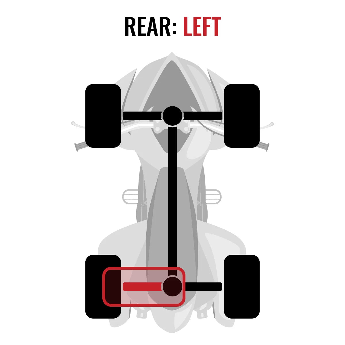Sixity XT Rear Left Axle Matching with Can-Am Renegade 800 2013-2015 - EFI STD XXC 4X4