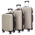 Capri 3 Piece Luggage Set with Spinner Wheels(20/24/28), Champagne