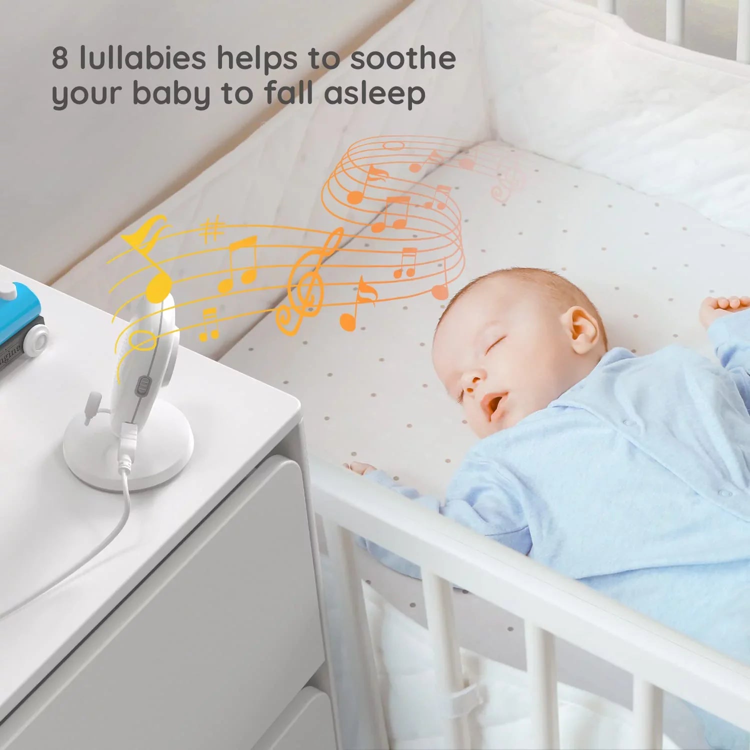 BOIFUN Baby Monitor with Camera and Audio, No WiFi, VOX Mode, Night Vision, 3.2'' HD Screen, Two-Way Audio, Baby Camera