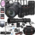 Canon EOS R6 Mirrorless Digital Camera with RF 24-105mm f/4 L is USM Lens + RF 100-400mm is USM Lens + 420-800mm Super Telephoto Lens + 128GB Memory + Case + Tripod + Filters 43pc Bundle