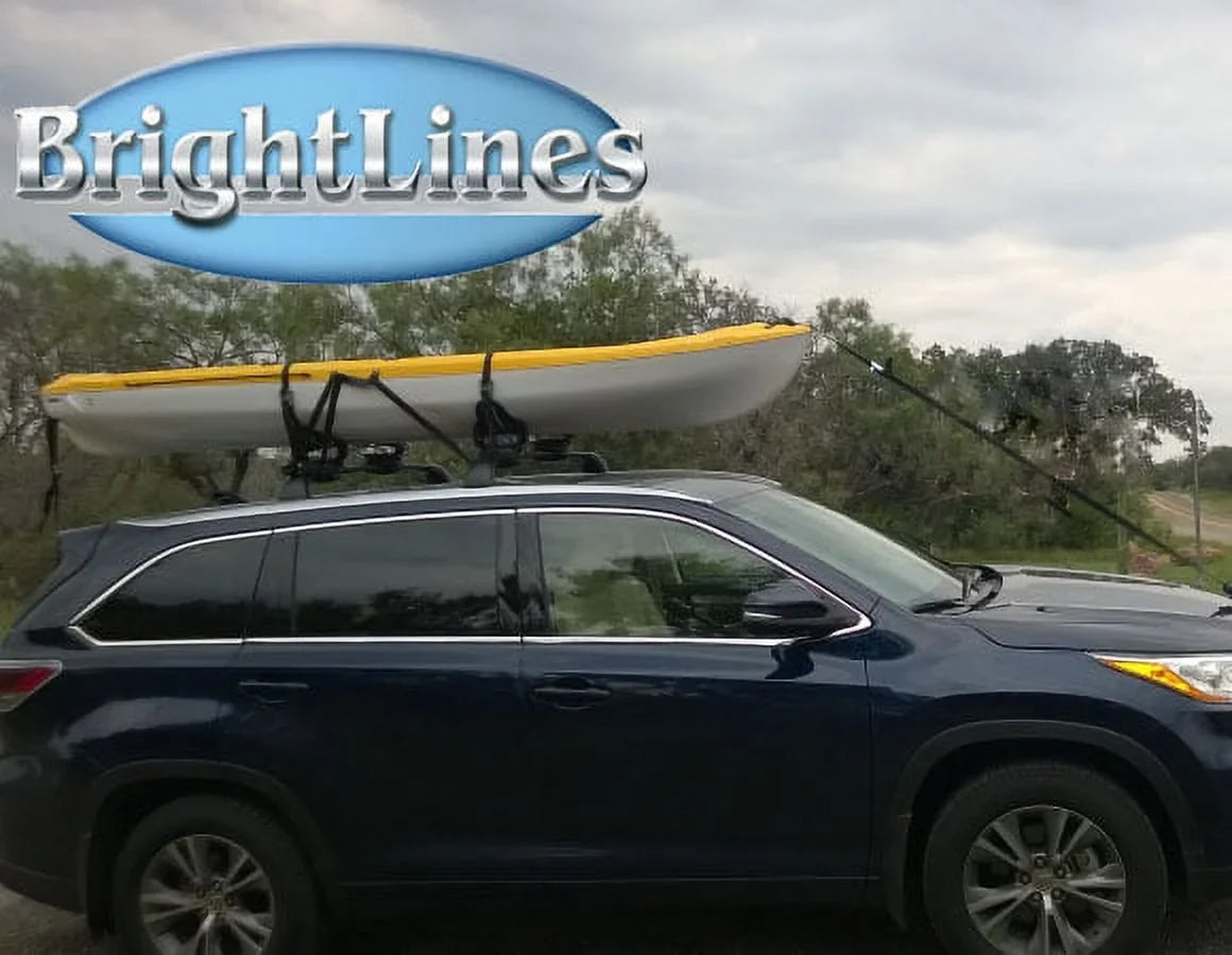 BRIGHTLINES Roof Rack Crossbars Replacement For Toyota Highlander XLE Limited SE Limited Platinum 2014-2019, a Set of 2pcs, Black Aluminum Top Cargo Rack
