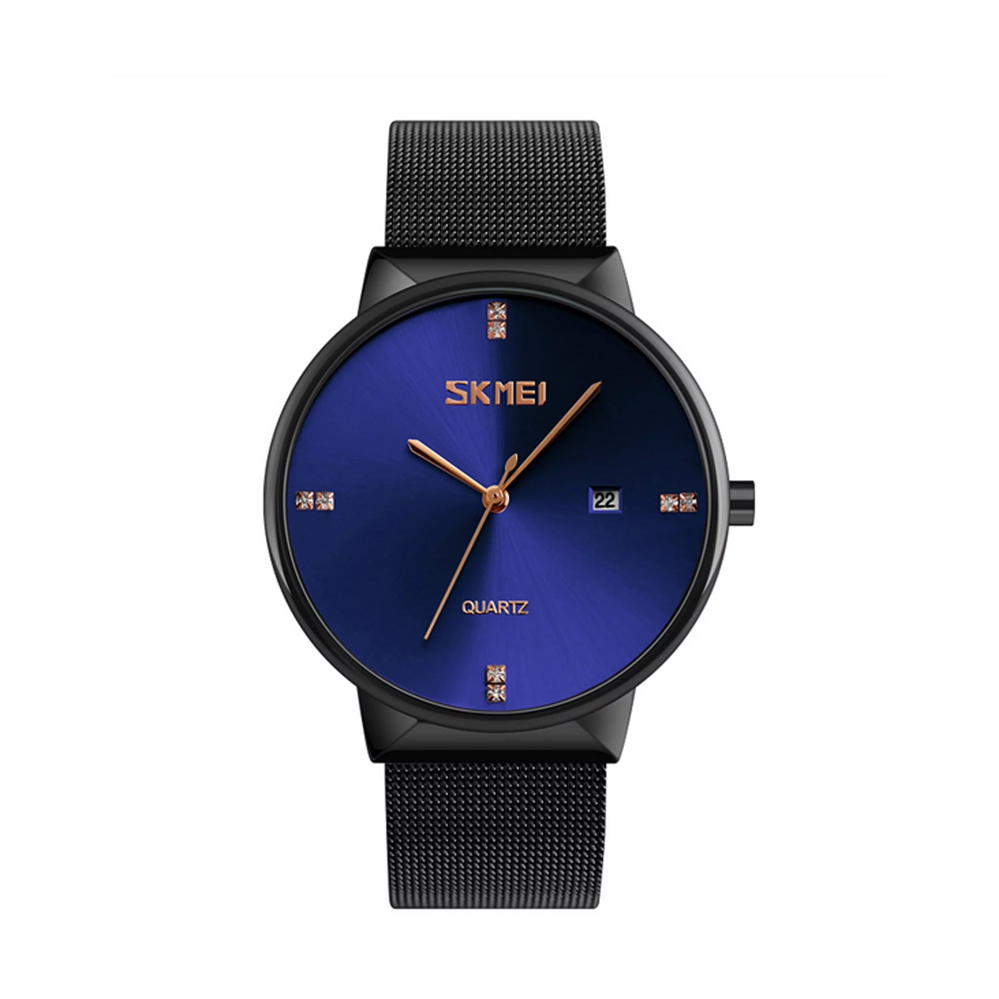 SKMEI Mens Ultra Thin Luxury Stainless Steel Watch, 30M Water