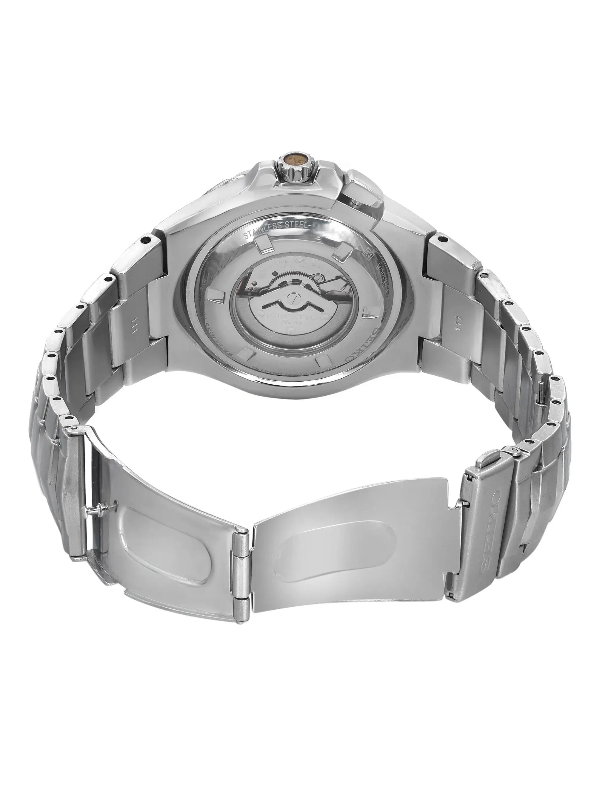 Pre-owned Seiko Coutura 43mm Date Day Steel Mens Watch SRN063 (Good)