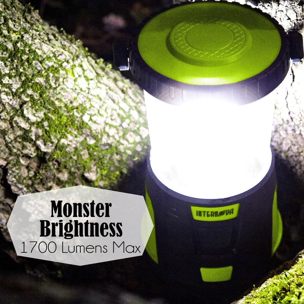 Internova Monster LED Camping Lantern, 2000 Lumens Output Camping, Hiking, Emergency Use and Power Outages
