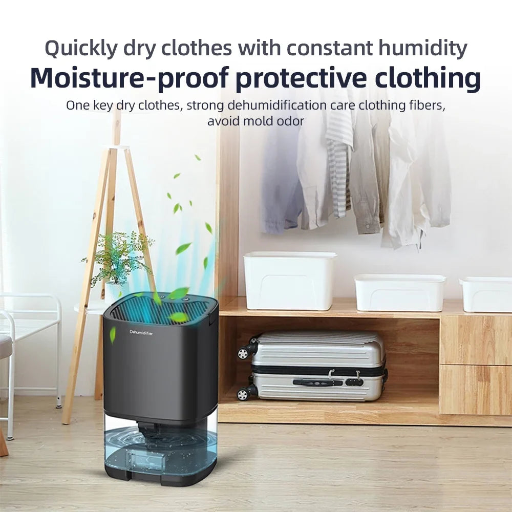 Lixada Home Dehumidifier 34 Oz Portable Small Bedroom Bathroom Basement Auto Shut Off Quiet 7 LED Colors