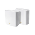ASUS ZenWiFi AX Whole-Home Tri-band Mesh WiFi 6 System (XT8-WHITE)-2 pack, Protection up to 5,500 sq.ft/6+rooms, 6.6Gbps, 3 SSIDs, life-time free network security and parental controls, 2.5G port