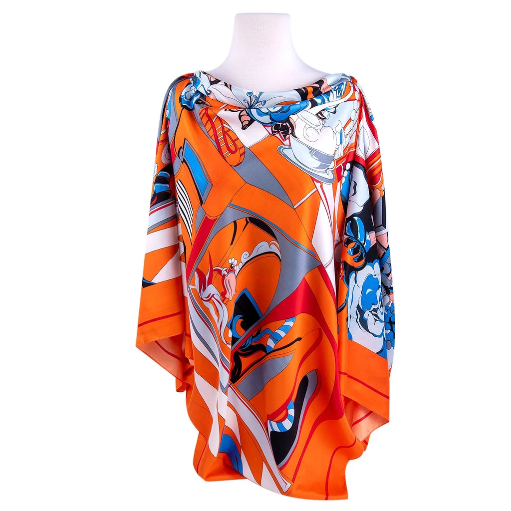 STP GOODS Evening Shawl and Wrap Women Illusion Silk Shawl 51x51'' (130 * 130 cm) Travel Scarf Tops Fashion Shawl Wedding