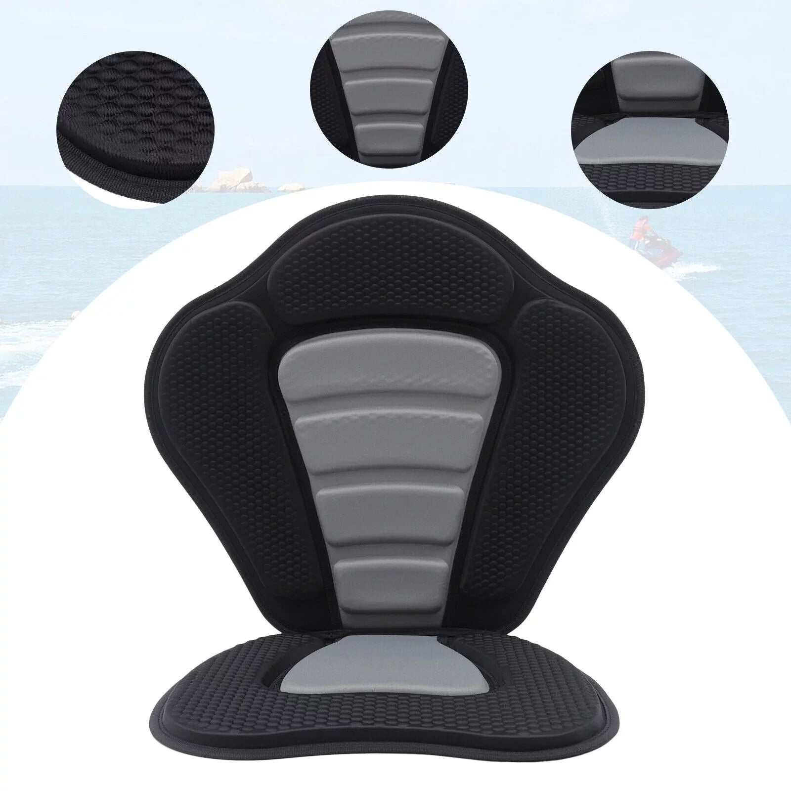 Padded Kayak Seat Cushion Seat Comtable Rest Kayak Seat w/ Storage Bag Seat