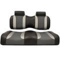 MadJax Tsunami Golf Cart Front Seat Cushions Yamaha G29/Drive and Drive2 (2007- up) - Black/Liquid Silver Rush/Lagoon Grey
