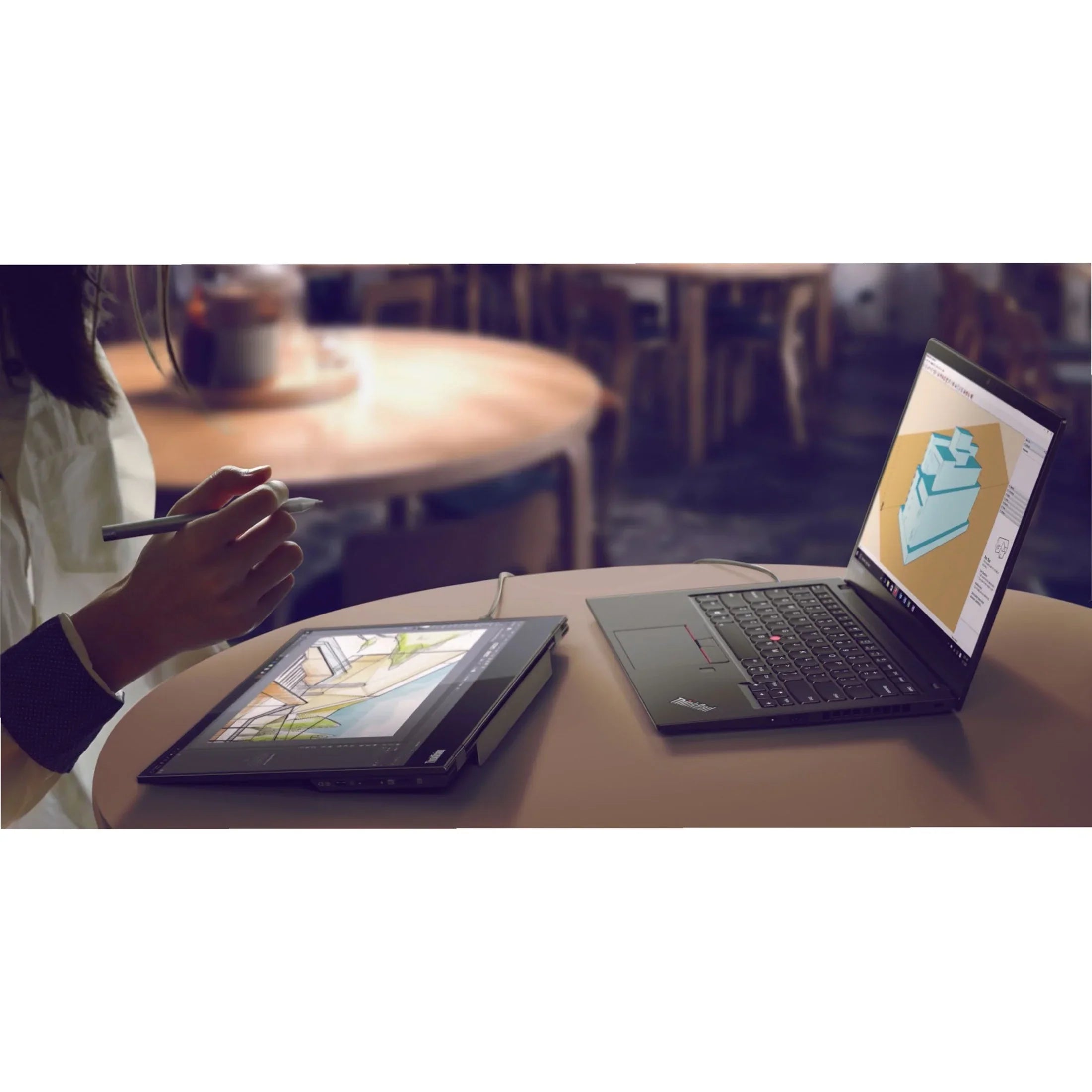 Lenovo ThinkVision M14t 14" LCD Touchscreen Monitor - 16:9 - 6 ms Extreme Mode
