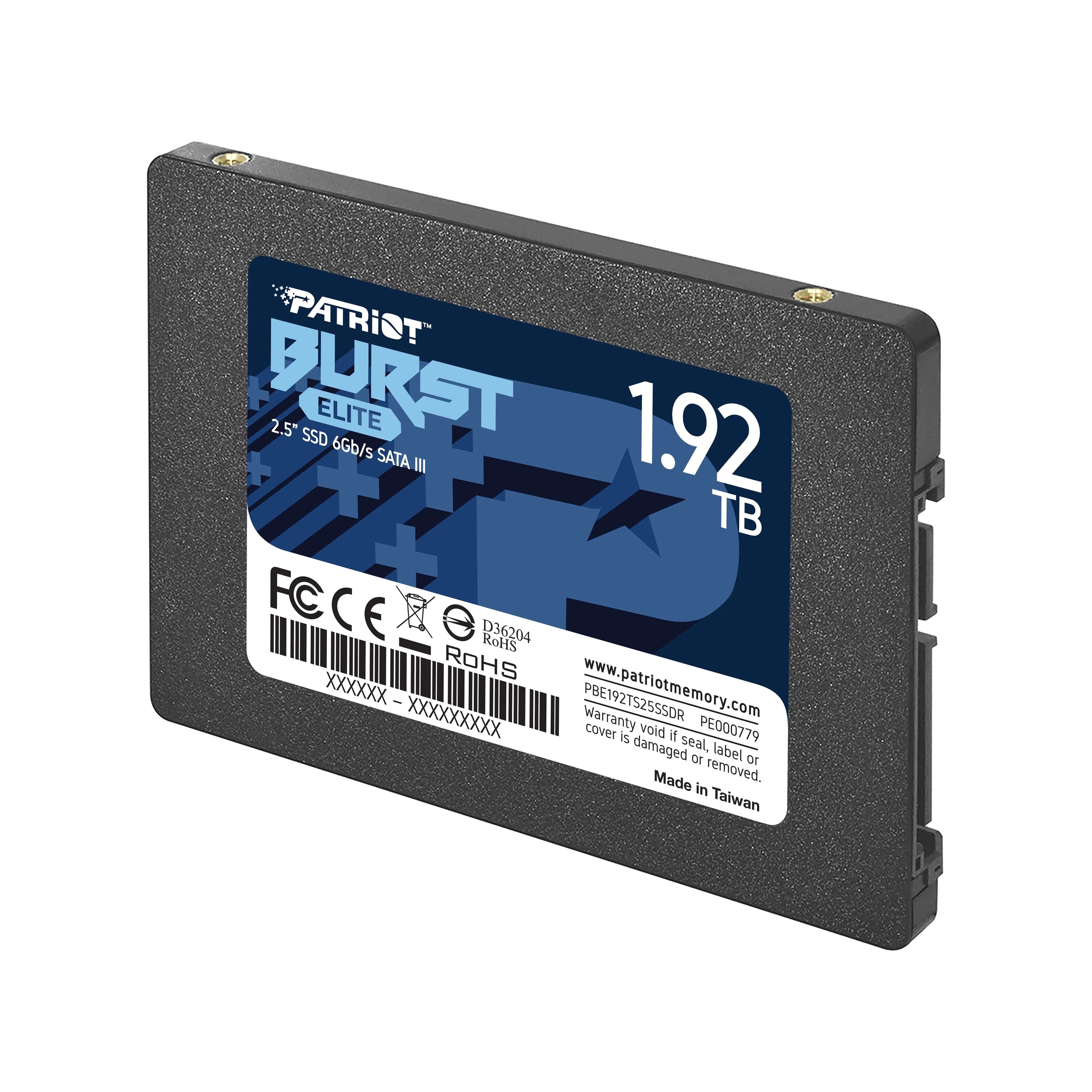 Patriot Burst Elite 1.92TB Internal SSD - SATA 3 2.5" - Solid State Drive - PBE192TS25SSDR