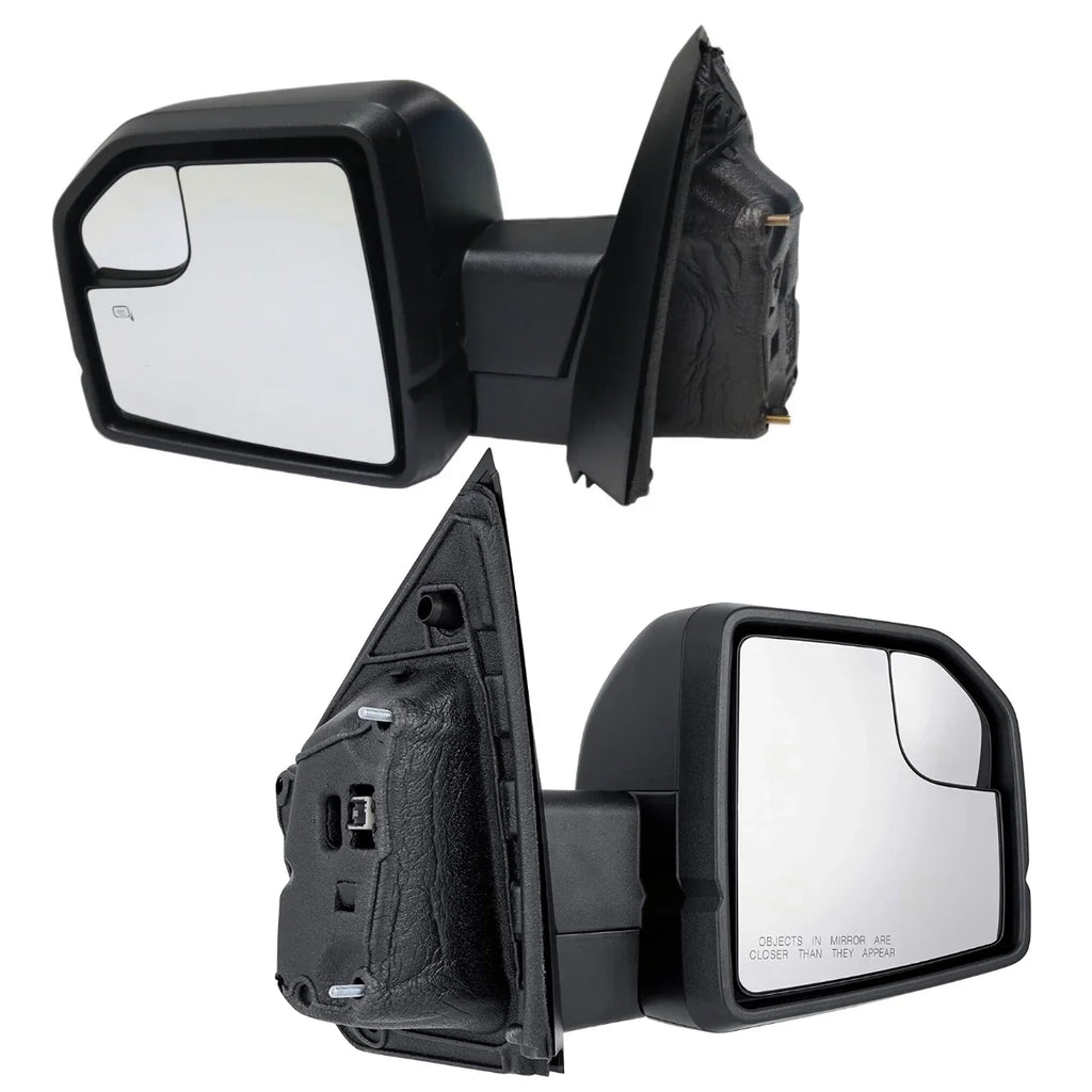 AutoShack Driver and Passenger Mirror Power Manual Folding Heated Textured Black Set of 2 Replacement 2015 2016 2017 2018 Ford F-150 2.7L 3.0L 3.3L 3.5L 5.0L V6 V8 4WD RWD KAPFO1320523PR