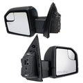 AutoShack Driver and Passenger Mirror Power Manual Folding Heated Textured Black Set of 2 Replacement 2015 2016 2017 2018 Ford F-150 2.7L 3.0L 3.3L 3.5L 5.0L V6 V8 4WD RWD KAPFO1320523PR