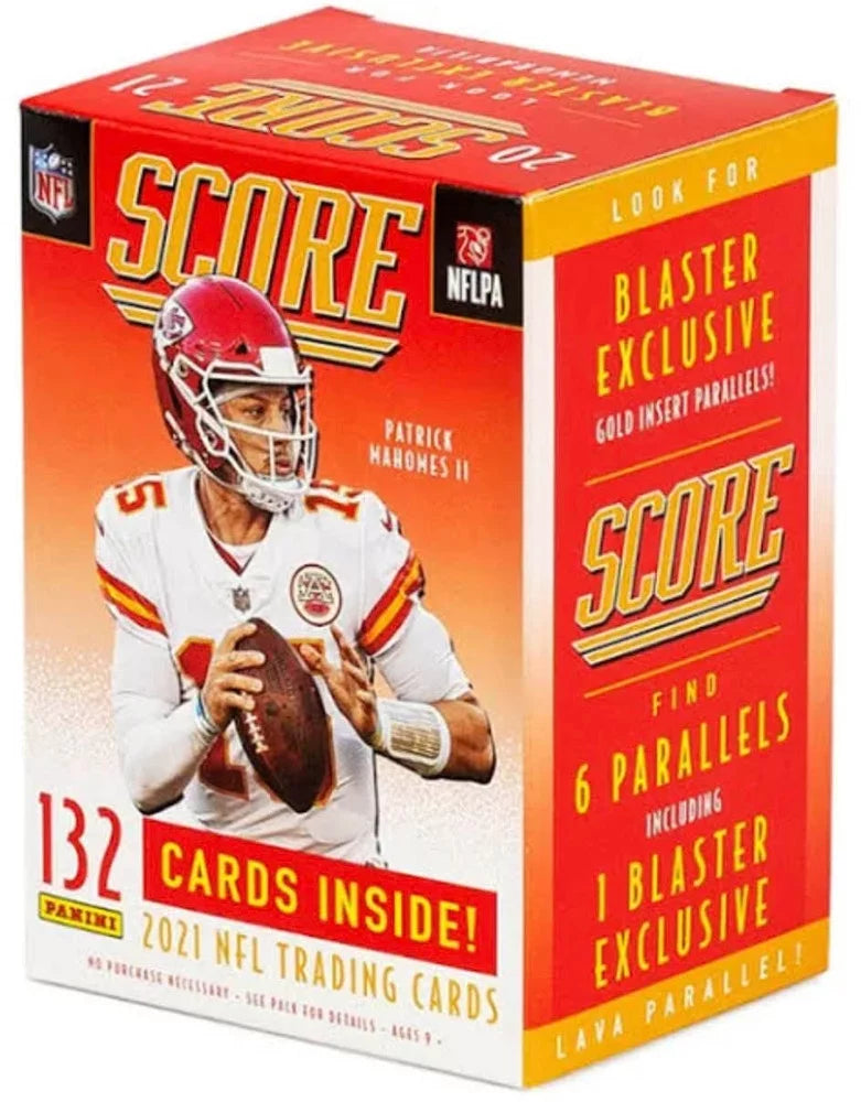 2021 Panini Score NFL Football Trading Cards Blaster Box- 1 Exclusive Lava Numbered Parallel