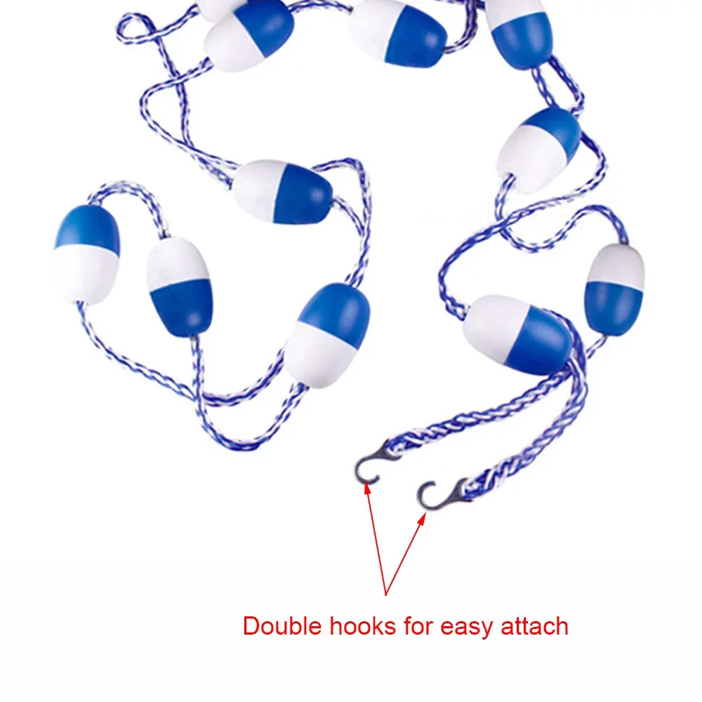 Festnight 5m / 16.4 ft Pool Safety Float Lines Blue and White Divider Rope Pool Rope Cordon Pool Safety Divider Lane Lin
