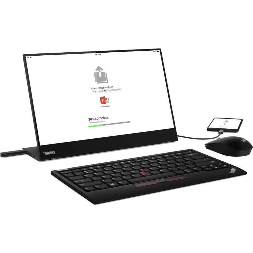 Lenovo ThinkVision M14t 14" LCD Touchscreen Monitor - 16:9 - 6 ms Extreme Mode