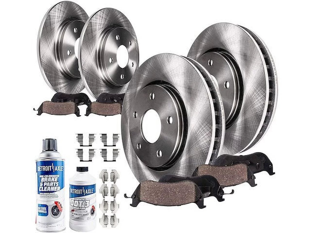 Front and Rear Brake Pad and Rotor Kit - with 2012 - 2017 Toyota Camry 2013 2014 2015 2016