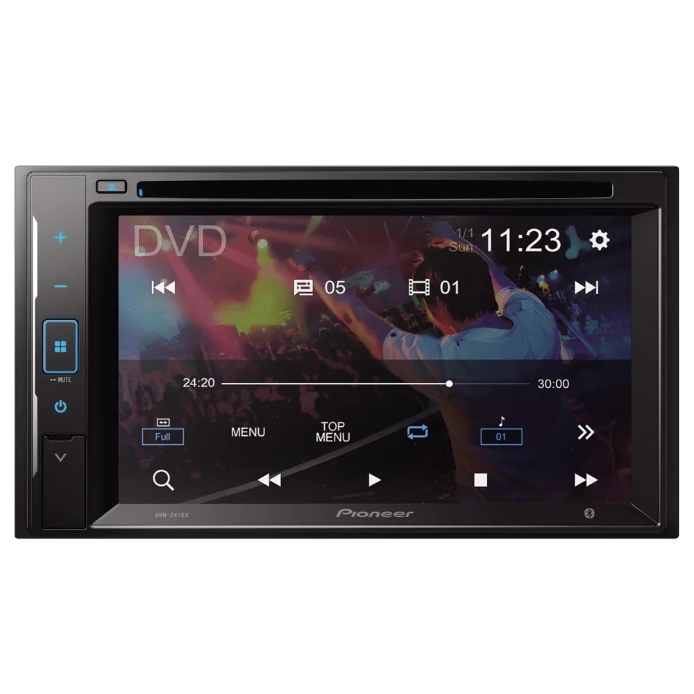 New Pioneer AVH-241EX 6.2 Inch Digital Media and DVD Receiver with Backup Camera