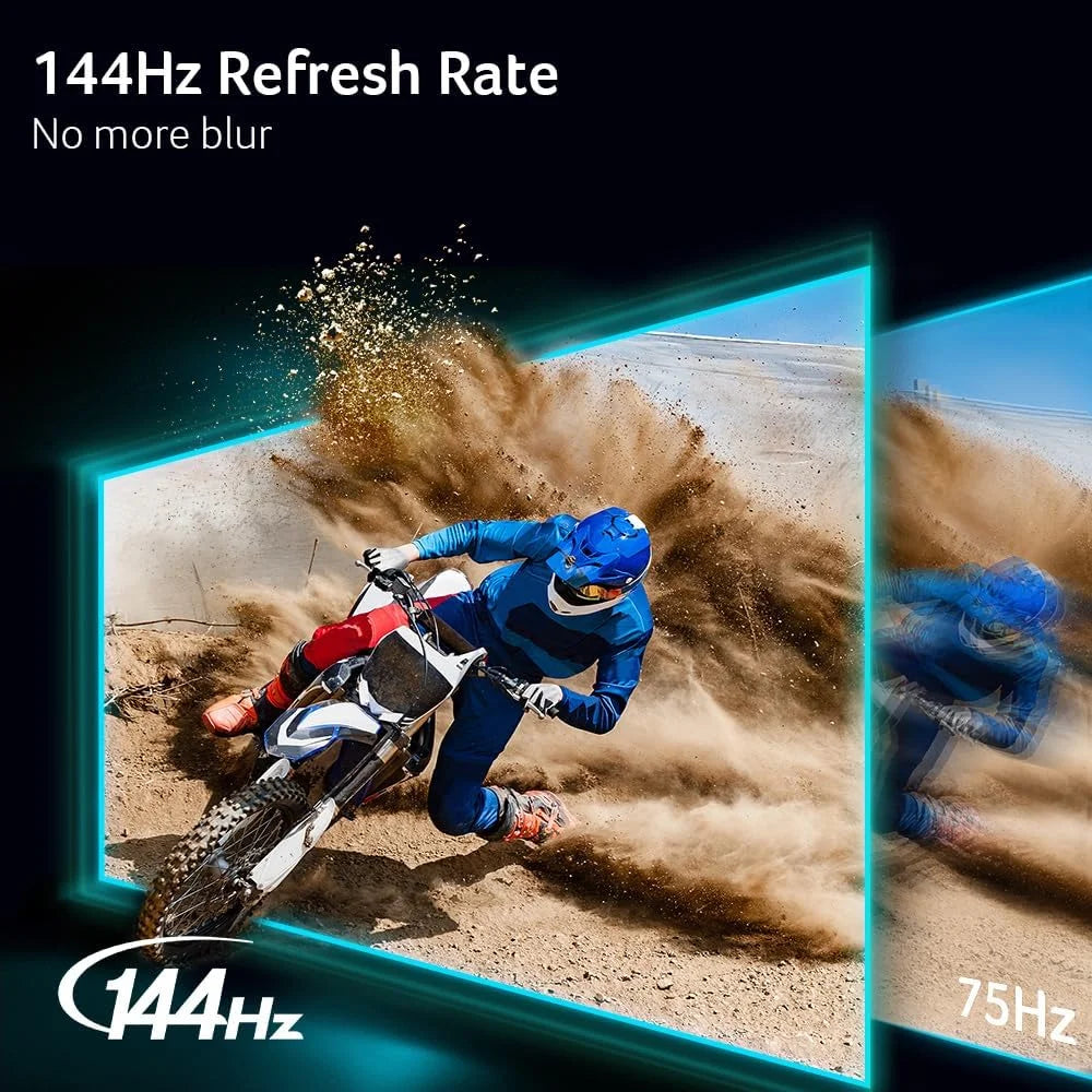 Acer 32” 144Hz 4K Gaming Monitor 1ms AMD FreeSync Premium UHD (3840x2160) DCI-P3 90% Delta E<1 VESA HDR400 HDMI 2.1 HDMI 2.1x2, DisplayPort, USB, Speaker Nitro XV322QK VBMIIPHZX