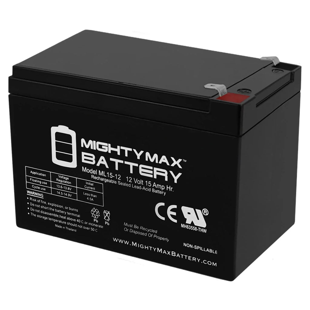 12V 15AH F2 Replacement Battery EVO 500W Electric Scooter