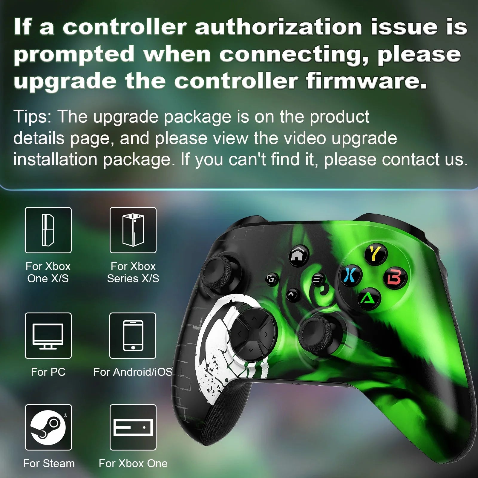 Bonadget Xbox One Wireless Controller, with Xbox one/Xbox One S/X/Xbox Series X/S/Android/iOS/PC Gamepad Remote with Wifi/Macro Function/Turbo/3.5mm Audio Jack(Need to Upgrade)