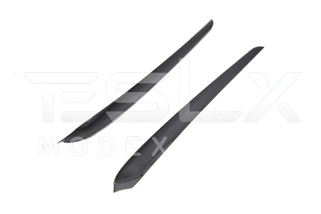 Replacement For 2020-2023 TESLA Model 3 & 2020-Up Model Y Factory Style CARBON FIBER Interior Front Door Trim Panel Protection Pair