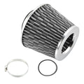1pcs 2.7" 70mm Reducer Ring Inlet Cold Air Intake Cone Replacement Washable Clamp on Dry Air Filter Carbon Fiber Pattern