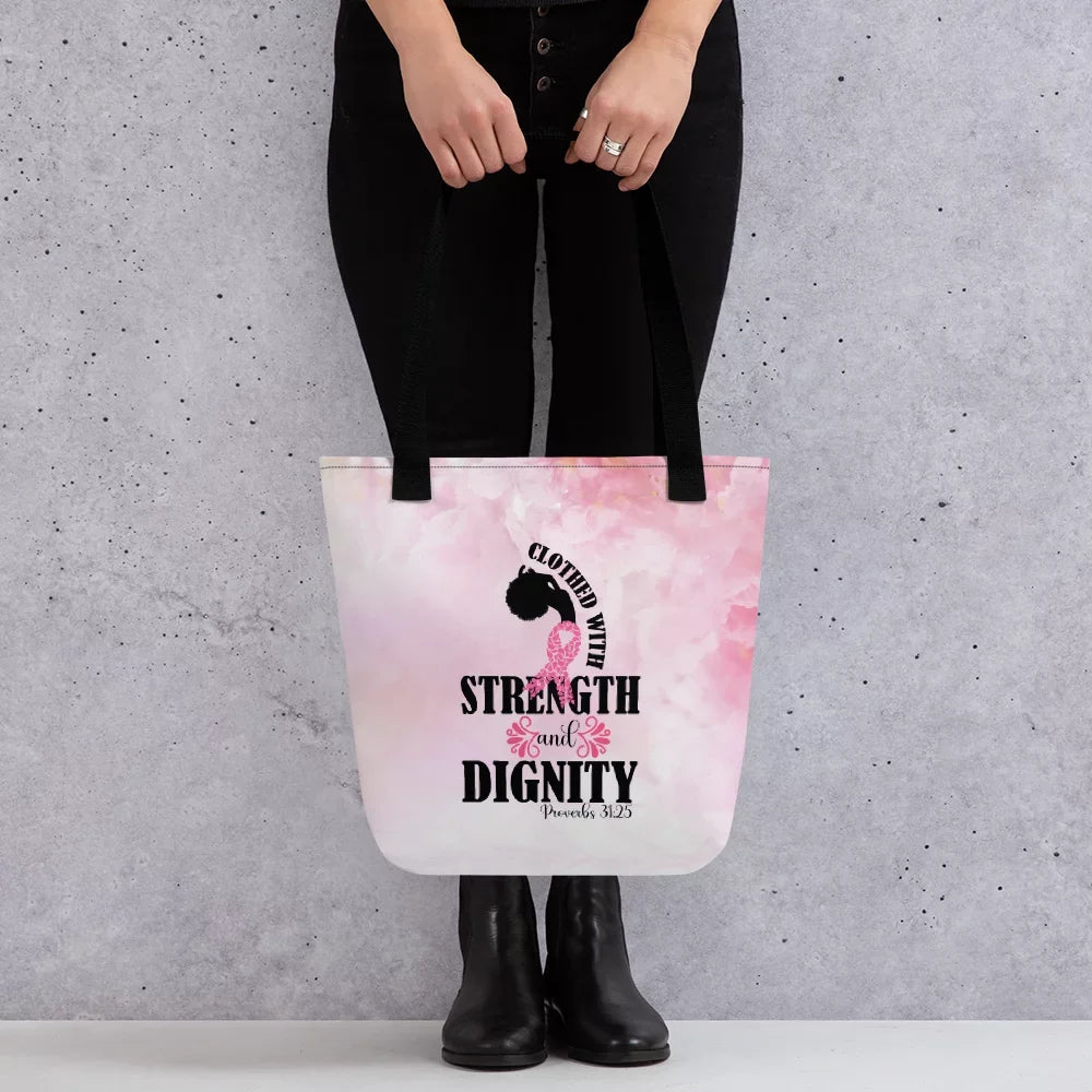 Clothed with Strength and Dignity Tote Bag