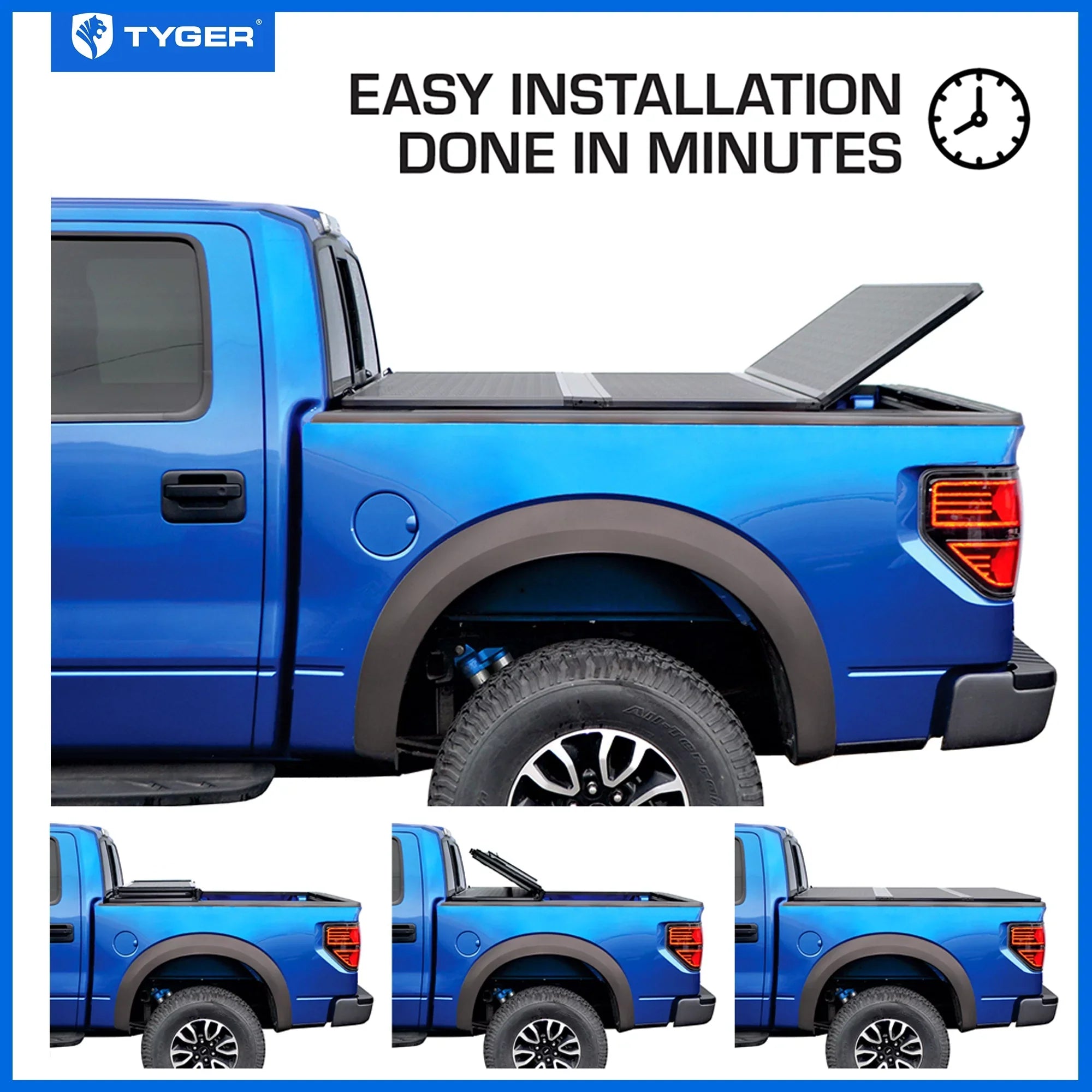 Tyger Auto T5 Alloy Hardtop Truck Bed Tonneau Wrap with 2014-2018 Chevy Silverado / GMC Sierra 1500; 2015-2019 2500 HD 3500 HD; 2019 LD/Limited | 6'6" Bed | TG-BC5C3007 | Aluminum