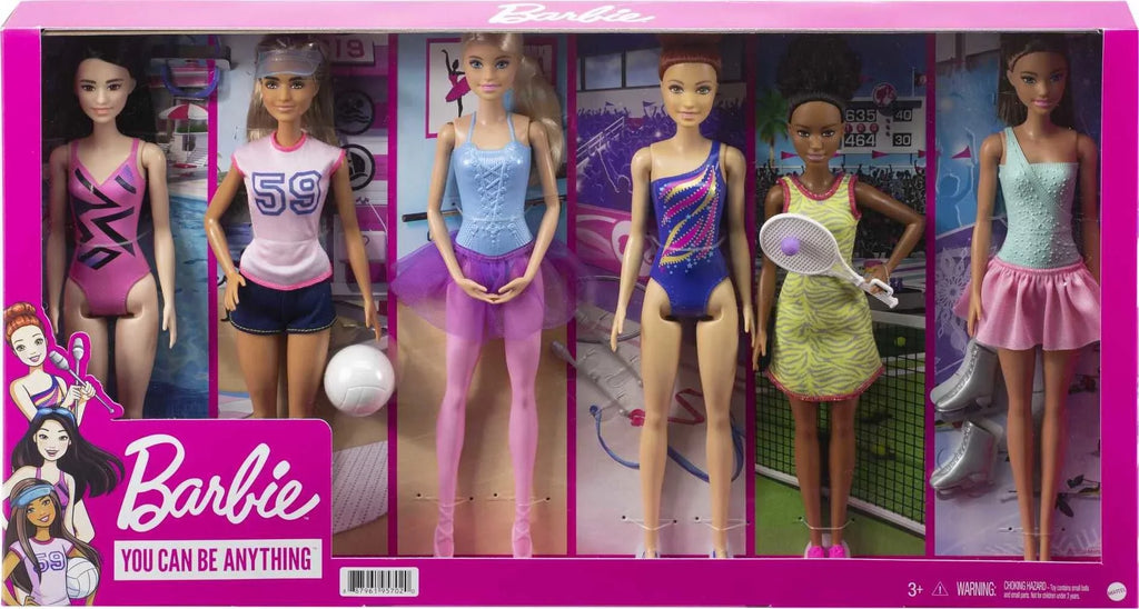 Barbie Doll Careers 6 Pack, Doll Collection Set with Related Career Outfits & Accessories