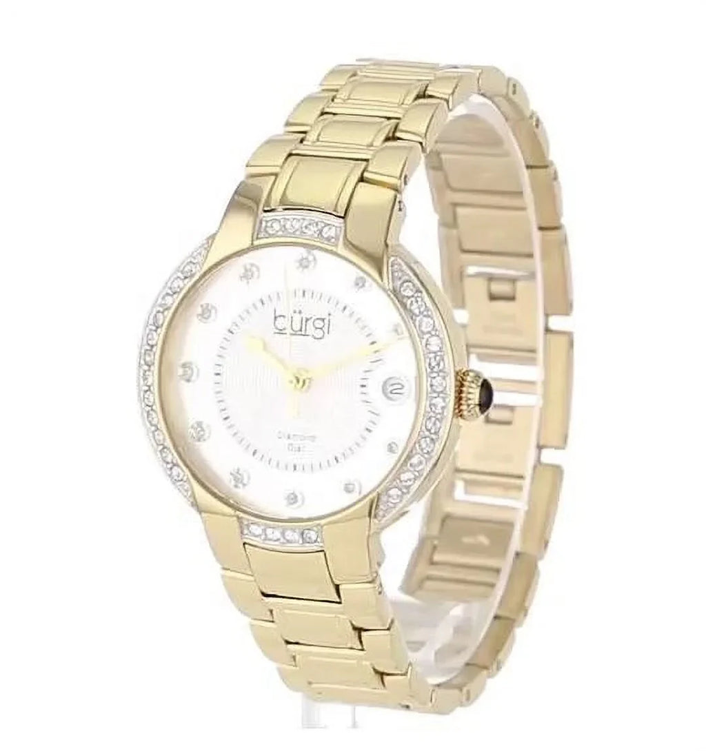 Women's Stainless Steel Diamond Date Gold-Tone Bracelet Watch