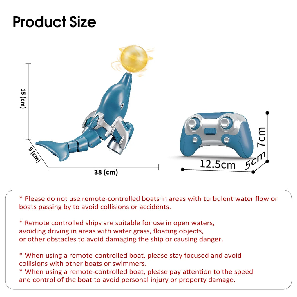 Remote Craft Head Water Waterproof Animal Craft Remote Water Remote Vessel Head Ball Head Click Water Dolphin Toy Kids Pool Ship Waterproof /one Animal River Pool Toy Kids