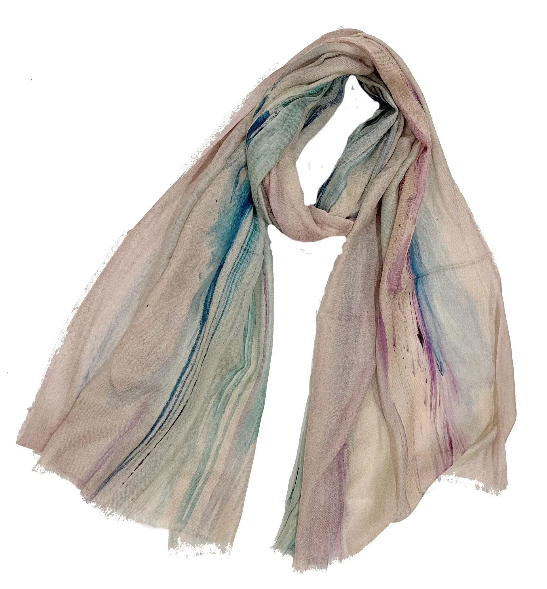 Violet Clouds - Cashmere/Wool Blend Scarf by James Paul Cheung