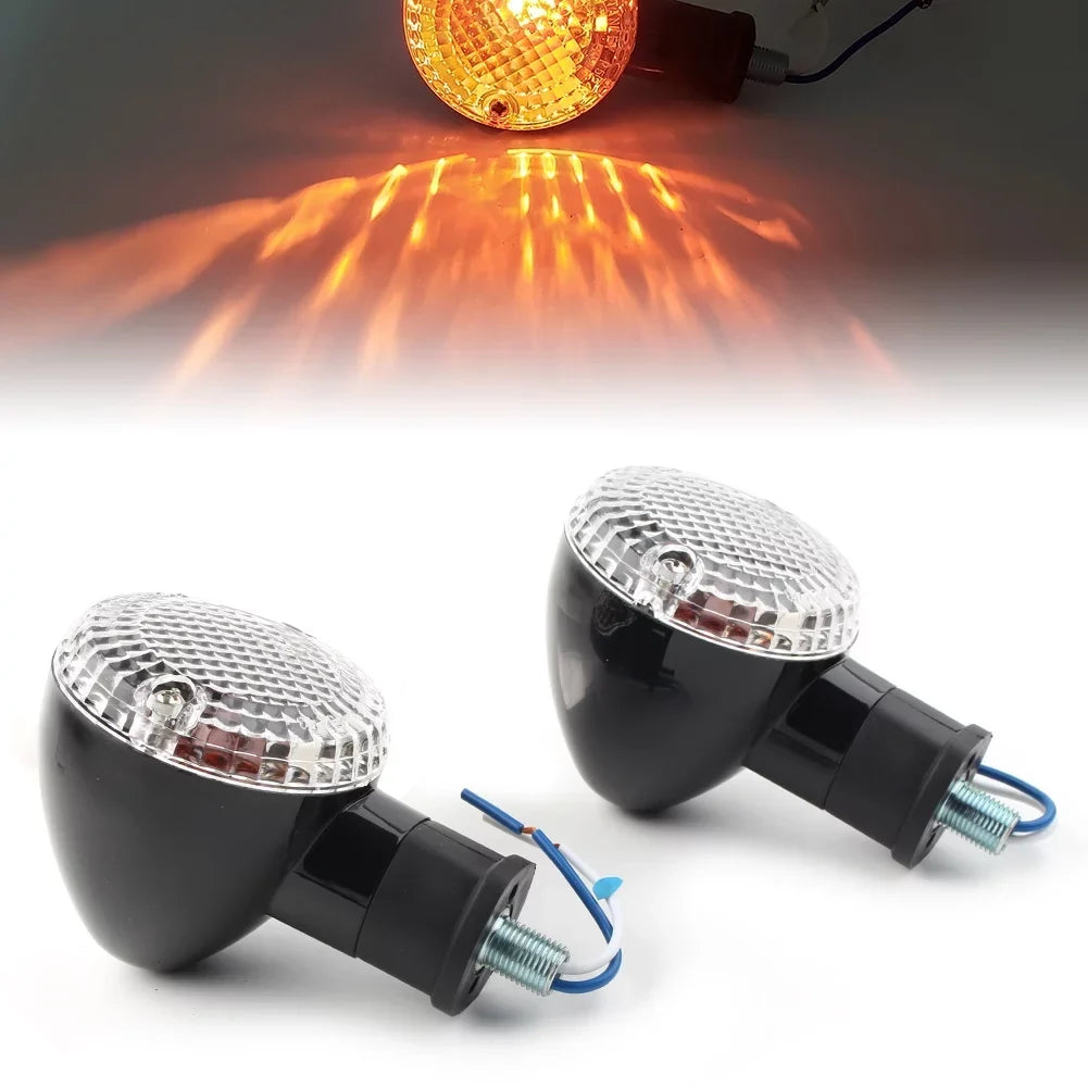 BFY 1Pair Motorcycle Turn Signal Lamp Amber Indicator Blinker Light w/ Clear Wrap Yamaha Bolt XVS950 2014 2015 2016 2017 2018