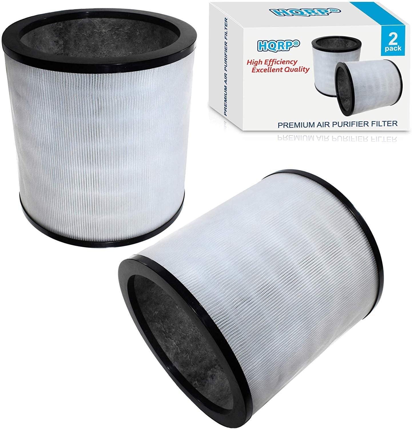 HQRP 2-Pack Filter works with Dyson Pure Cool Link TP02 TP03 TP01 AM11 Tower, Pure Cool Me BP01 Personal Fan Air Purifiers, Suitable with 968126-03 EVO Filter 2nd Generation