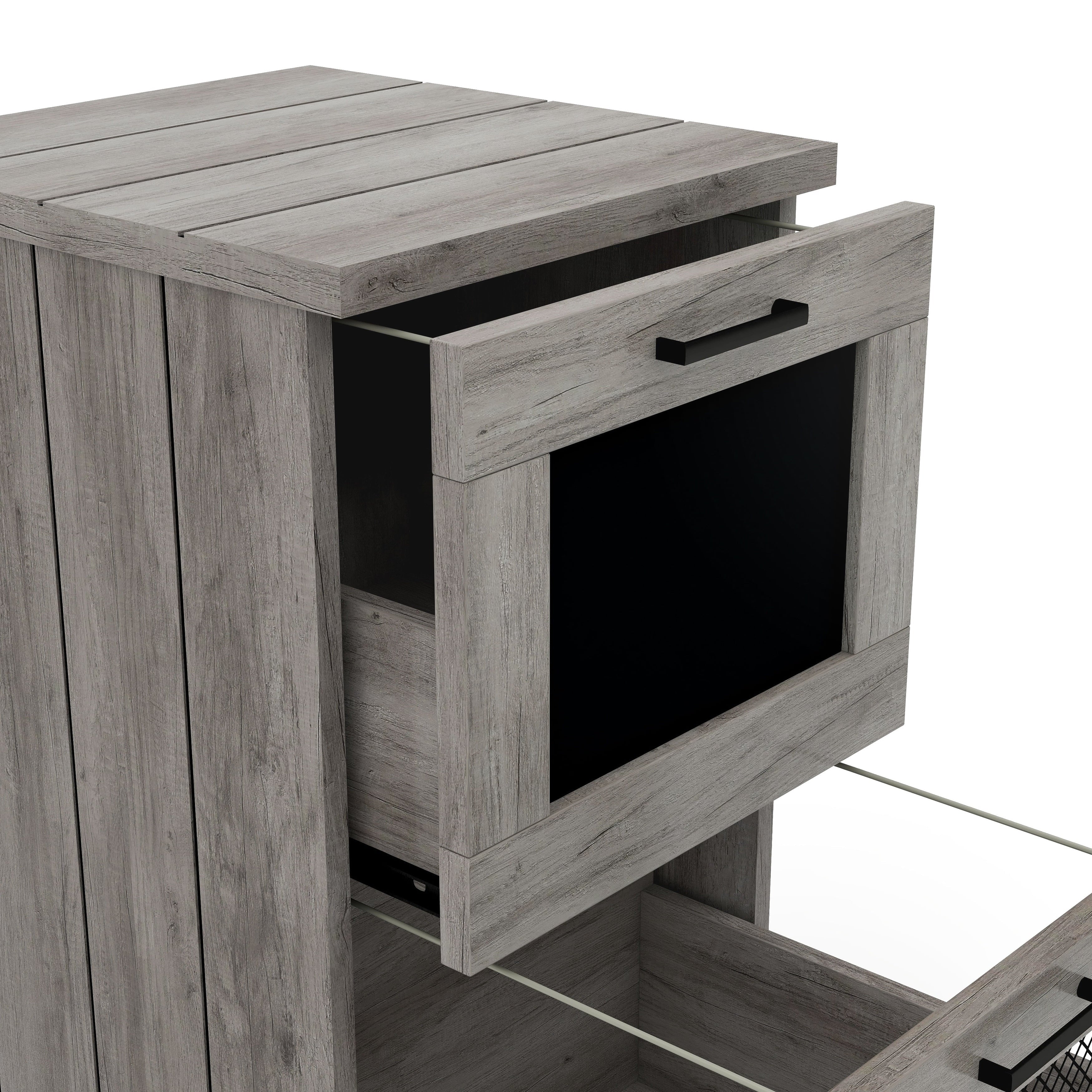 Denhour DH BASIC Rustic Grey 2-Drawer File Cabinet by