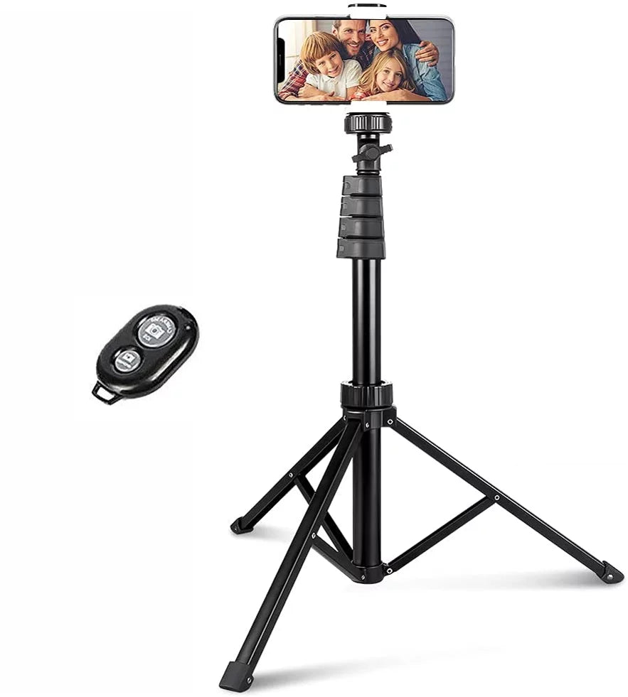 67" Extendable Tripod Stand Wireless Remote Shutter Selfie Stick K4P Samsung Galaxy J7 V (2017) Perx S6 Edge+ S7 Edge S8 active S10e S10 On5 J3 Emerge 5G Note 9 8 20 10 Plus S21 FE 5G J5