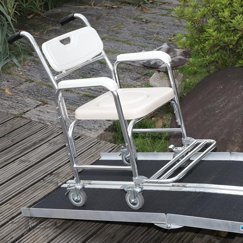 Ktaxon Portable Aluminum Non-skid Multifold Wheelchair Ramp Mobility Scooter Carrier 6FT 72" x 28"