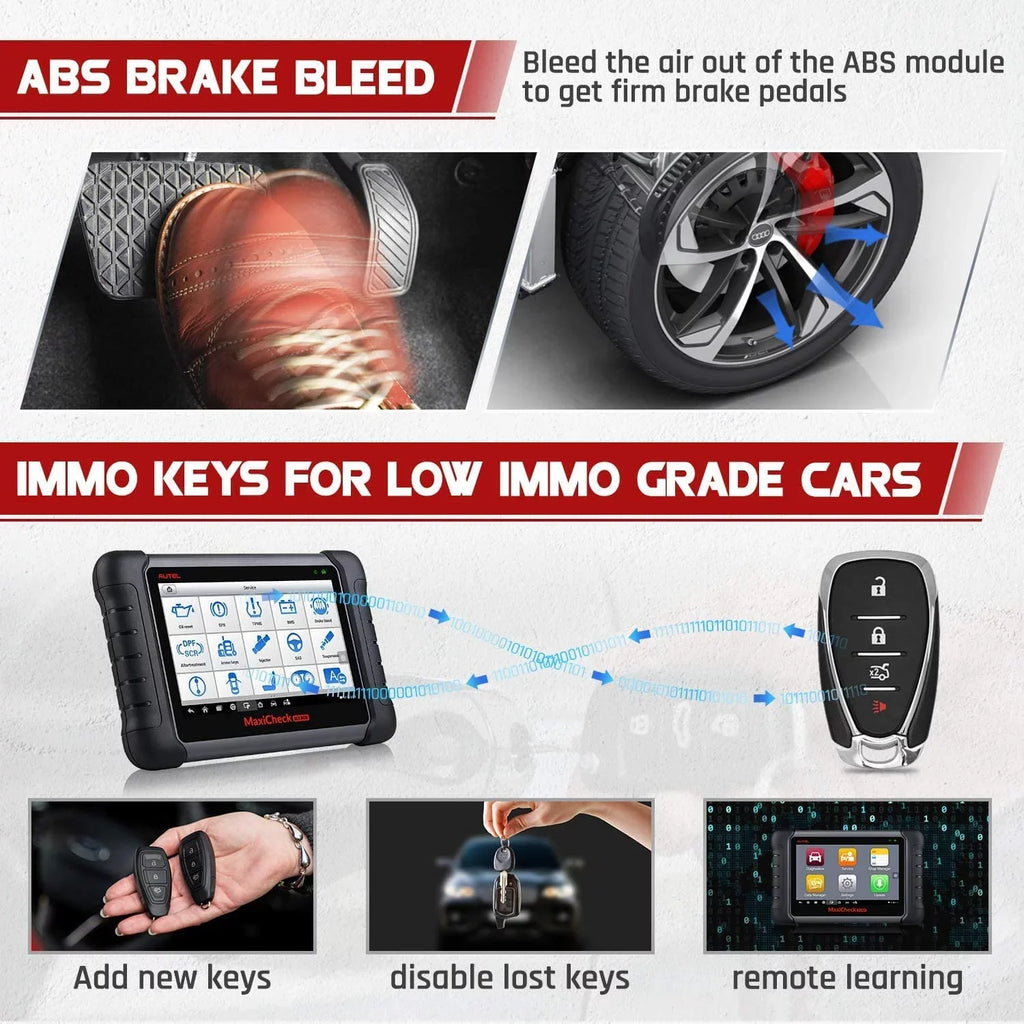 Autel MaxiCheck MX808 OBD2 All System Diagnostic Scanner Professional OBD2 Scanner Diagnostic Tool, with Full System Diagnosis & IMMO/EPB/SAS/BMS/TPMS/DPF, Same functionalities of MK80