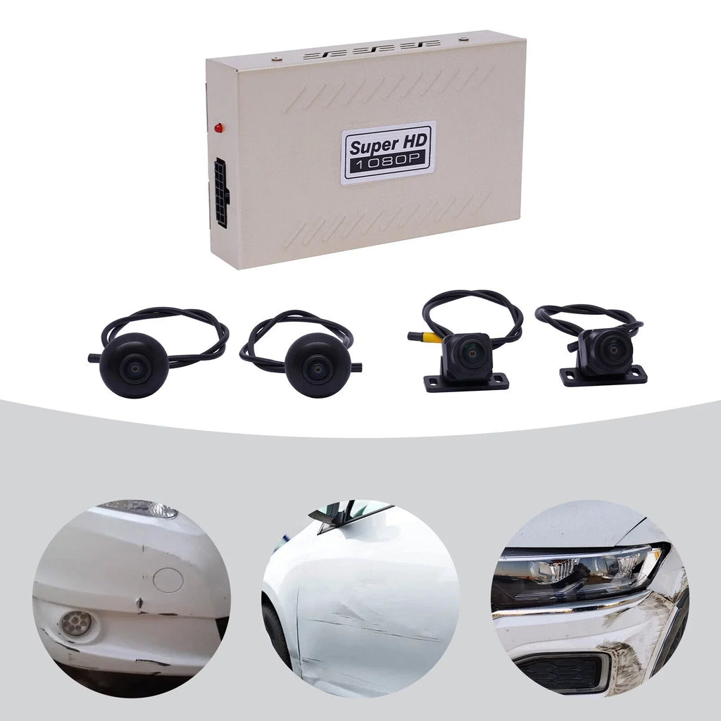 360° Bird View Panoramic System 4-camera 1080P Car DVR Recording Night Vision Recorder