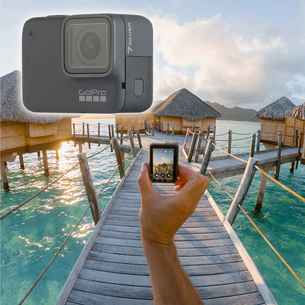 Restored GoPro HERO7 Silver Camera + Super Suit Dive Housing Case ECommerce Packaging Waterproof Digital Action Camcorder With Touch Screen 4K HD Video 12MP Photos (Refurbished)