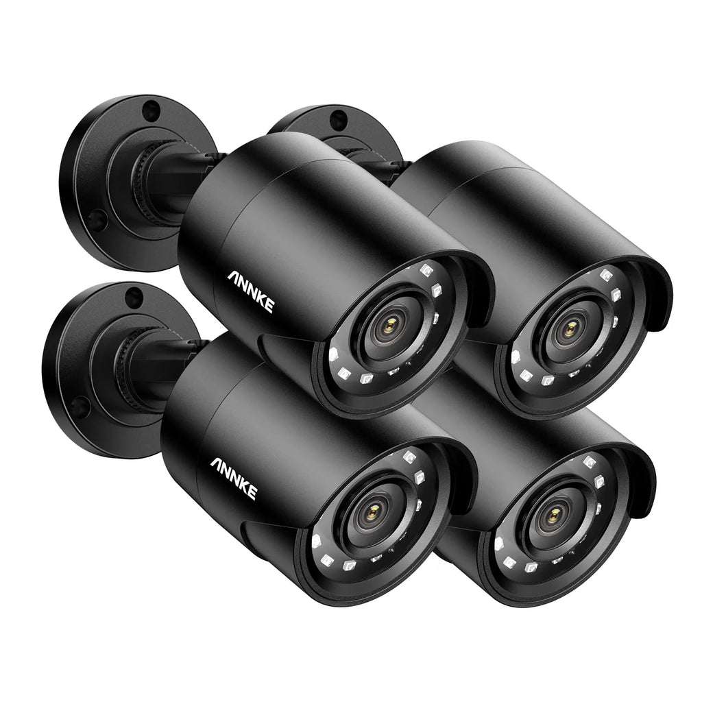 ANNKE 4 Pack 1080P HD TVI Home Security Camera Outdoor Indoor, 1920TVL, IP66 Waterproof, Night/Day Vision, Surveillance CCTV Bullet Camera