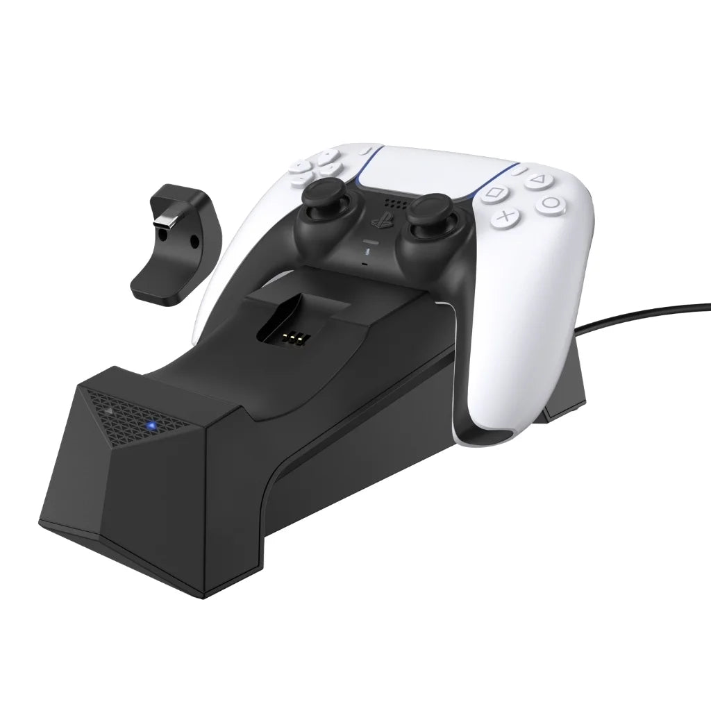 Sony Playstation 5 Disc Version Console with Extra White Controller, White PULSE 3D Headset and Surge Dual Controller Charge Dock Bundle