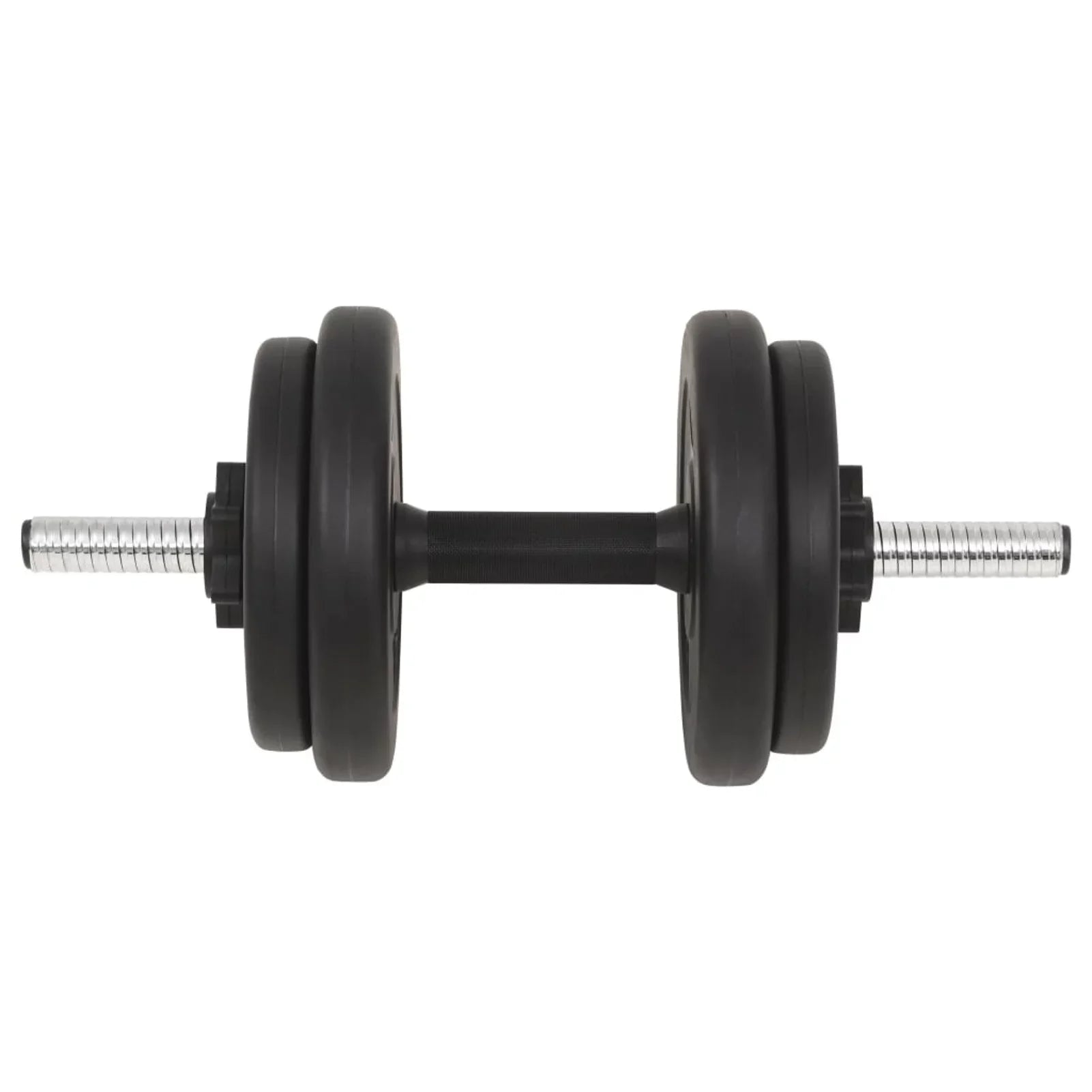 moobody Barbell and Dumbbell Set Weight Plates with Bars 66.1 lb Strength Training, Weightlifting, Bodybuilding, Fitness, Home Gym