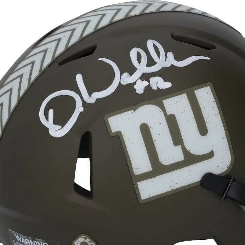 Darren Waller New York Giants Autographed Riddell 2022 Salute to Service Speed Mini Helmet - Fanatics Authentic Certified
